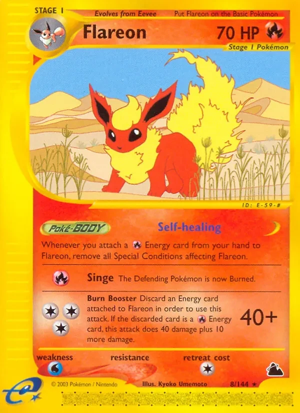 Flareon 8/144 Skyridge Pokémon card