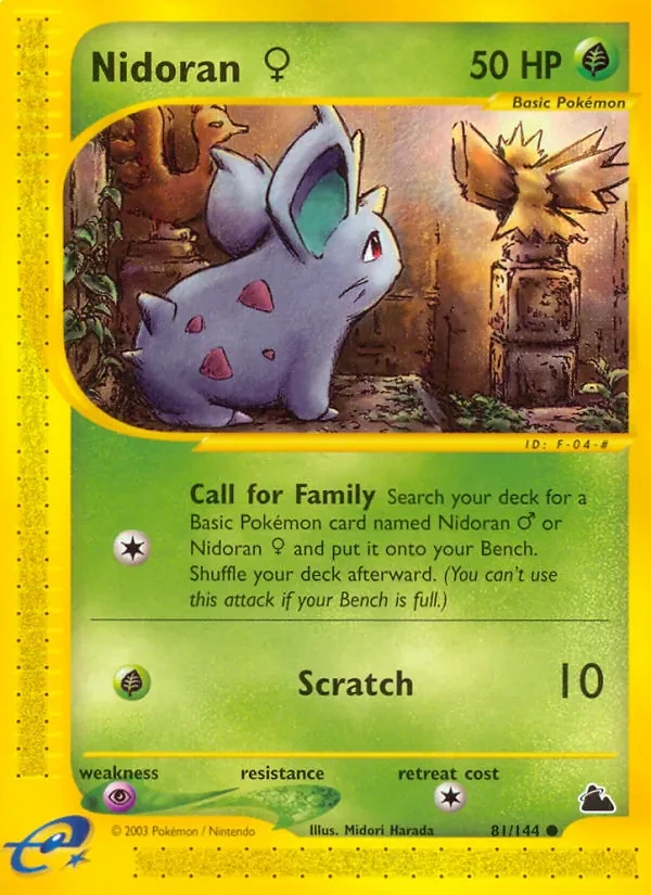 Nidoran ♀ 81/144 Skyridge Pokémon card