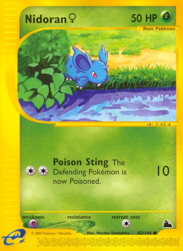 Nidoran ♀ 82/144 Skyridge Pokémon card