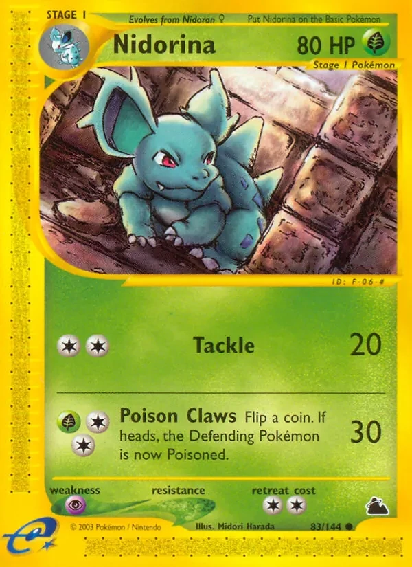 Nidorina 83/144 Skyridge Pokémon card
