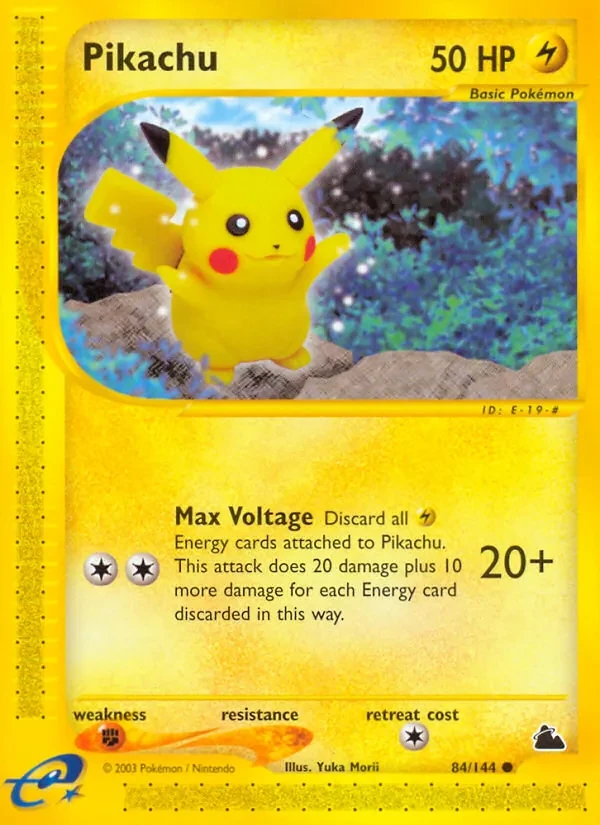 Pikachu 84/144 Skyridge Pokémon card