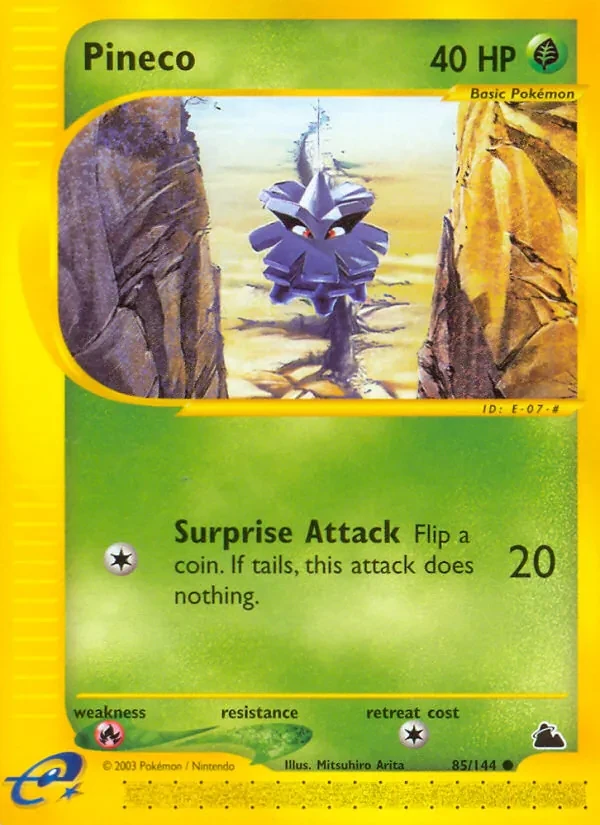 Pineco 85/144 Skyridge Pokémon Karte