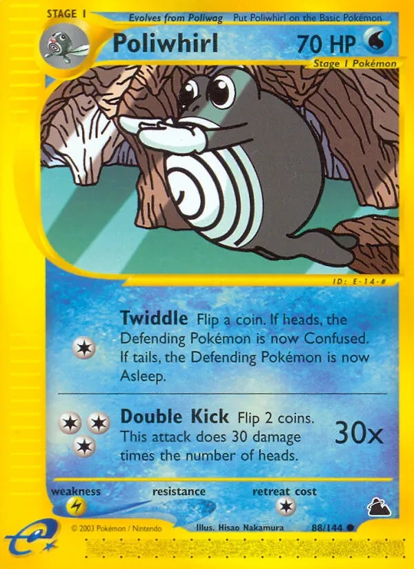 Poliwhirl 88/144 Skyridge Pokémon card