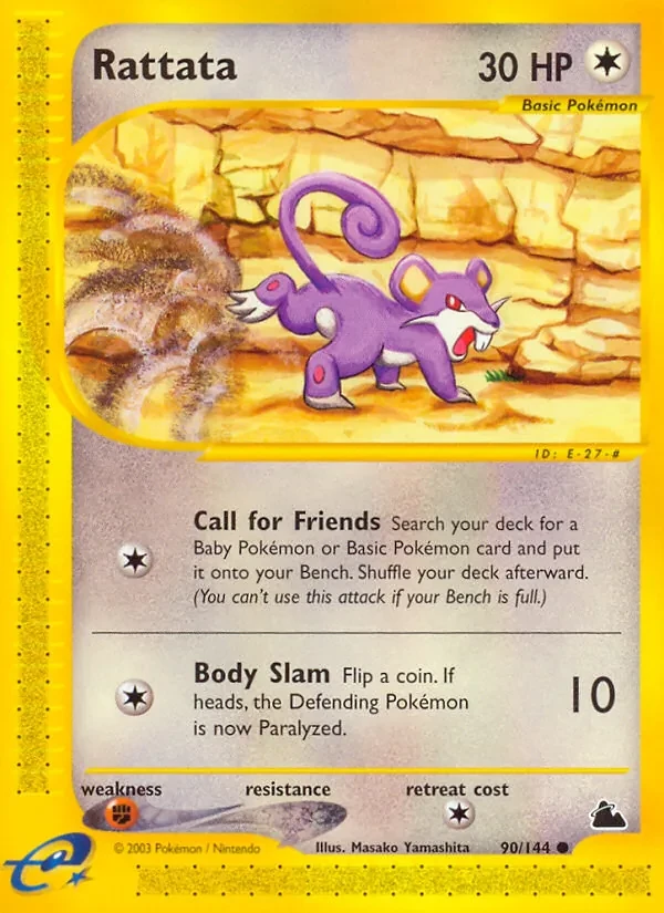 Rattata 90/144 Skyridge Pokémon card