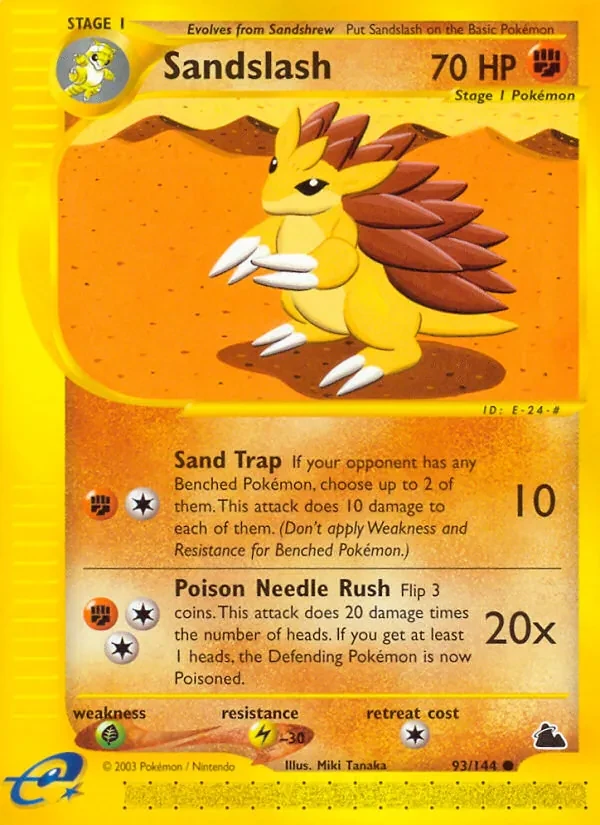 Sandslash 93/144 Skyridge Pokémon Karte