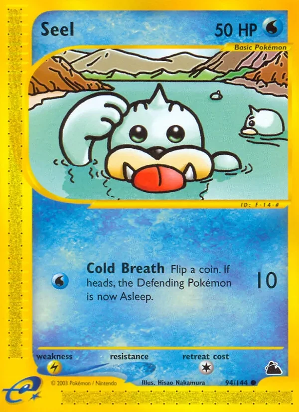 Seel 94/144 Skyridge Pokémon card