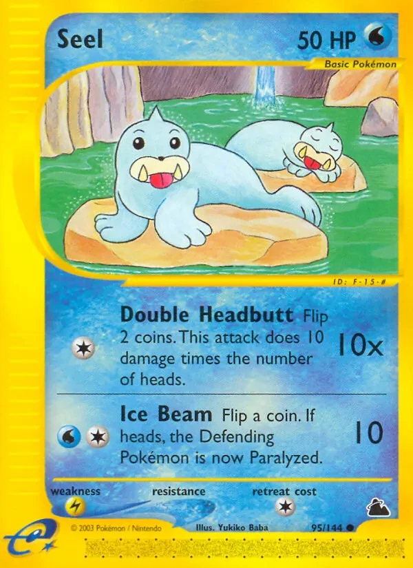 Seel 95/144 Skyridge Pokémon card