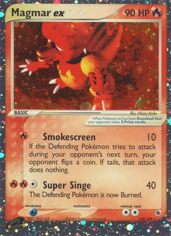 Magmar ex 100/109 Ruby & Sapphire Pokémon card