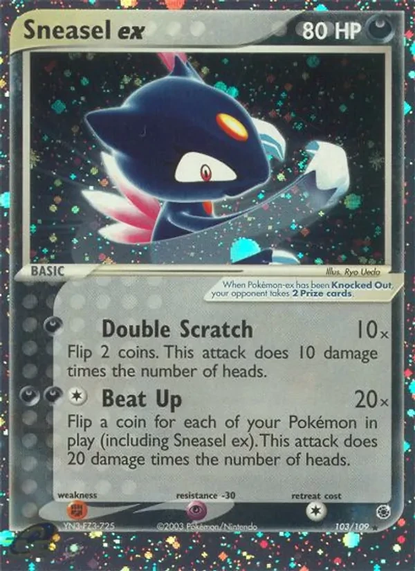 Sneasel ex 103/109 Ruby & Sapphire Pokémon Karte