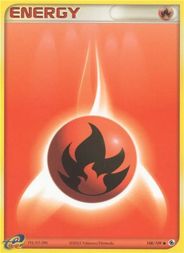 Fire Energy 108/109 Ruby & Sapphire Pokémon card