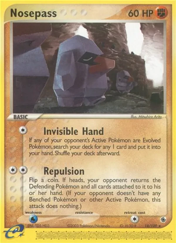 Nosepass 18/109 Ruby & Sapphire Pokémon card