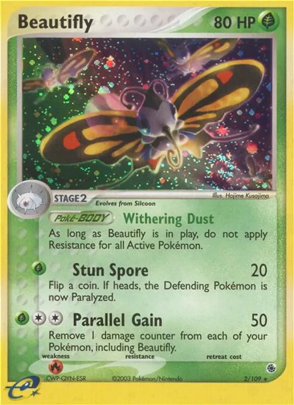 Beautifly 2/109 Ruby & Sapphire Pokémon card