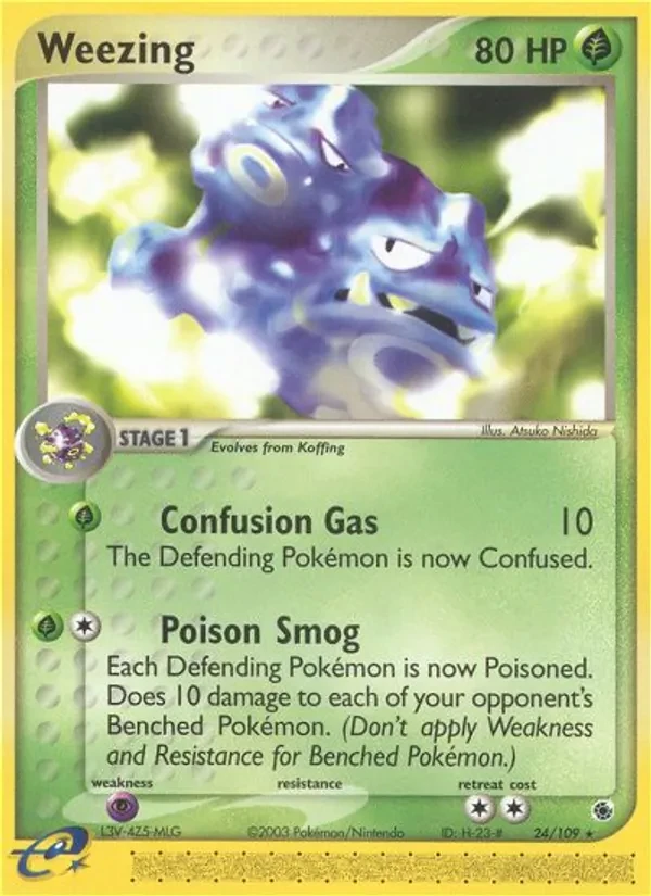 Weezing 24/109 Ruby & Sapphire Pokémon card