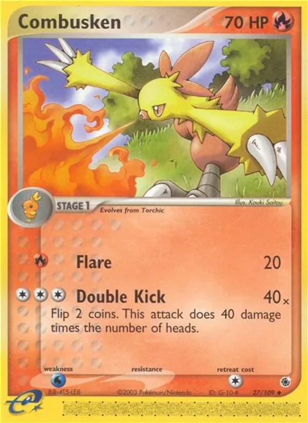 Combusken 27/109 Ruby & Sapphire Pokémon card