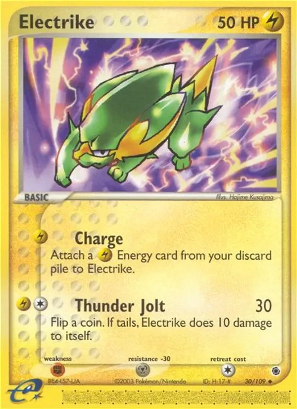 Electrike 30/109 Ruby & Sapphire Pokémon card