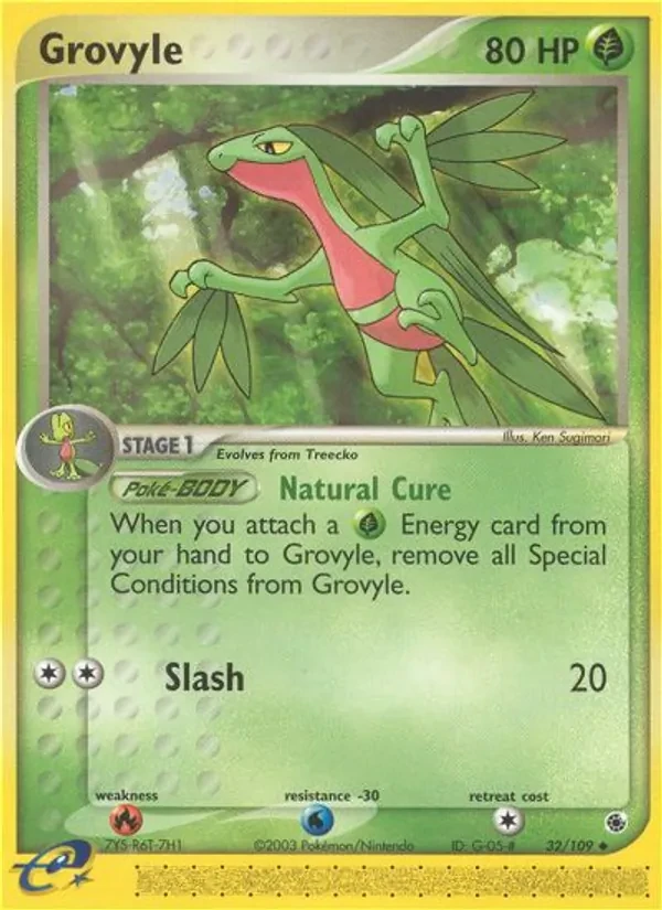 Grovyle 32/109 Ruby & Sapphire Pokémon card