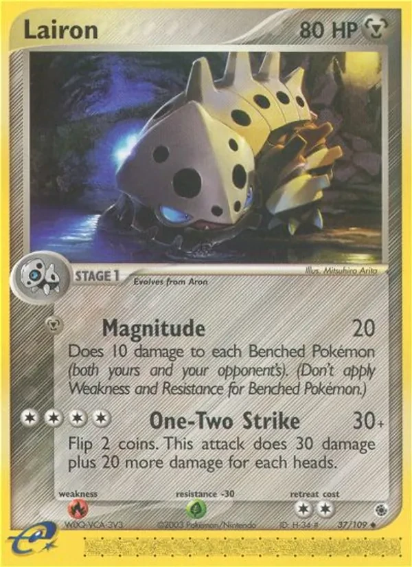 Lairon 37/109 Ruby & Sapphire Pokémon card
