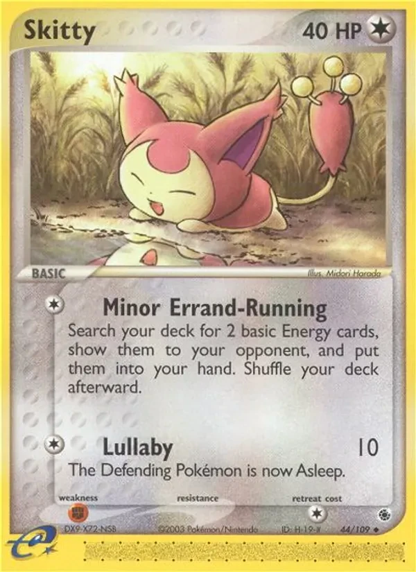 Skitty 44/109 Ruby & Sapphire Pokémon card