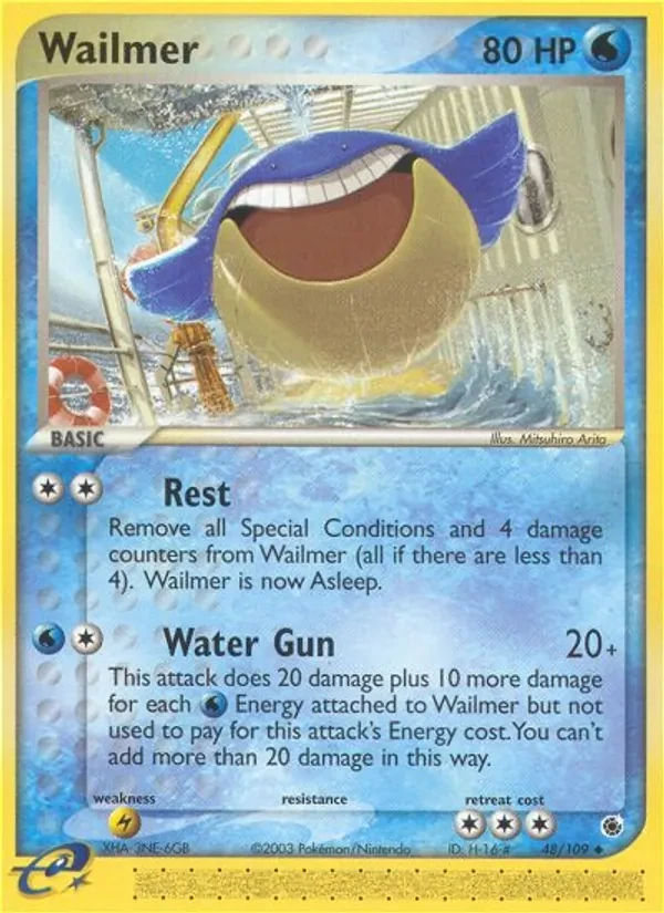 Wailmer 48/109 Ruby & Sapphire Pokémon card