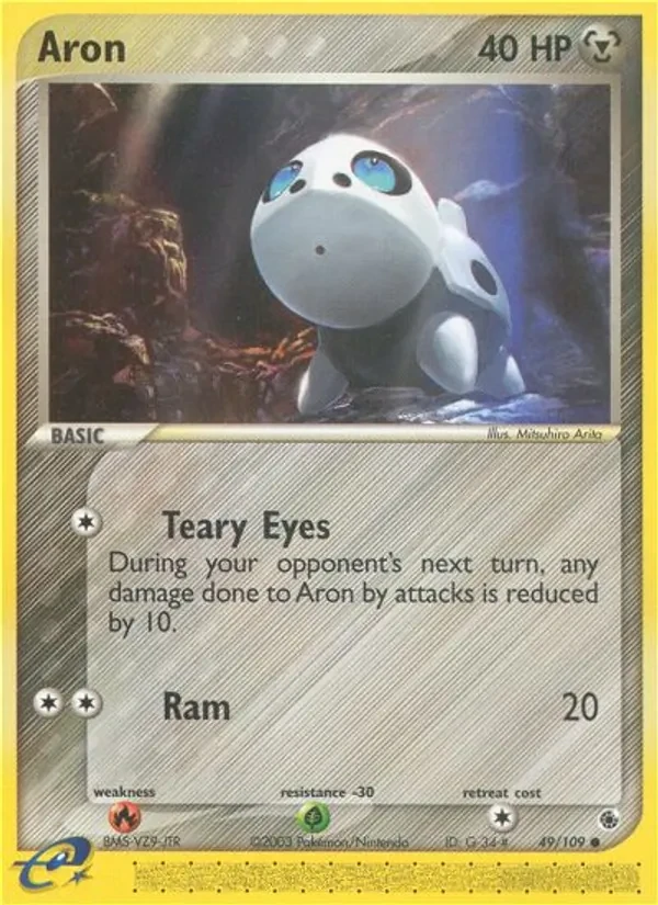 Aron 49/109 Ruby & Sapphire Pokémon kaart