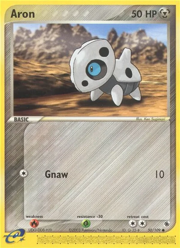 Aron 50/109 Ruby & Sapphire Pokémon Karte