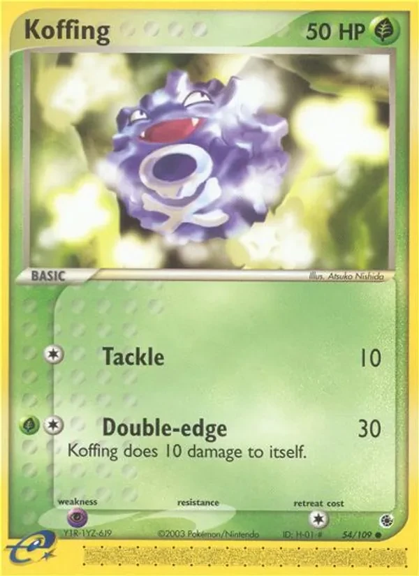 Koffing 54/109 Ruby & Sapphire Pokémon Karte