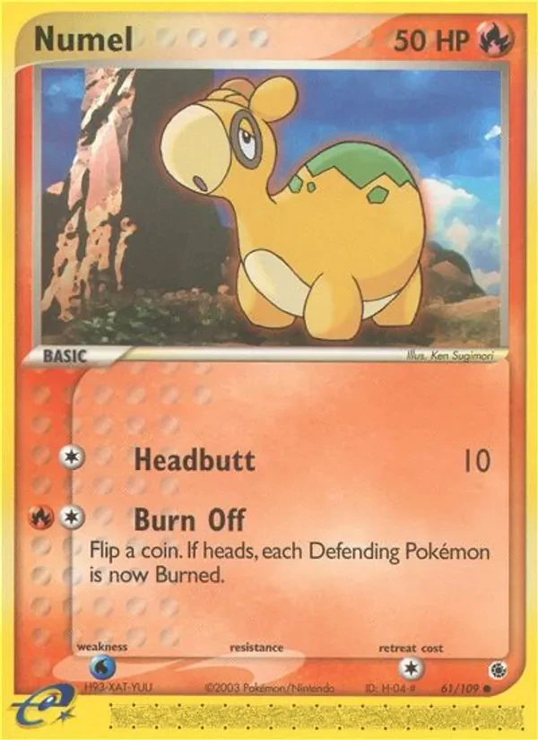 Numel 61/109 Ruby & Sapphire Pokémon card