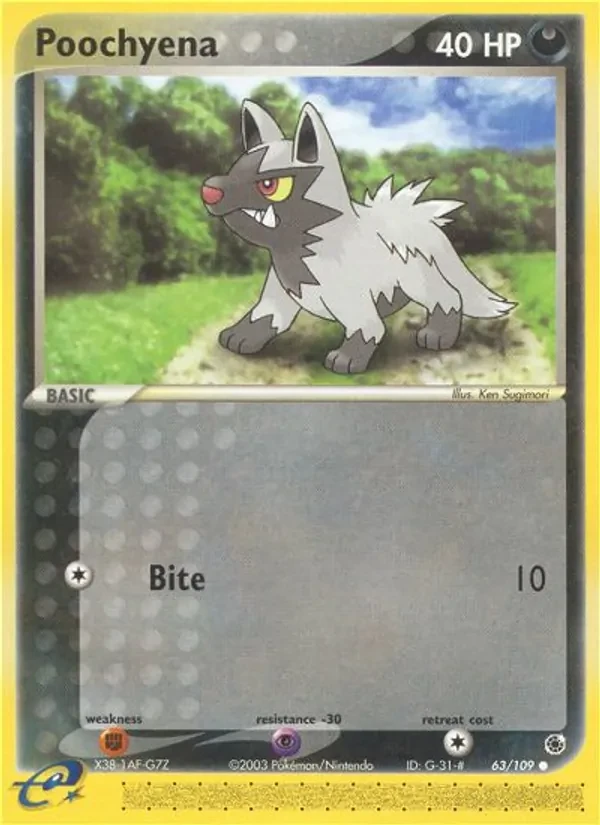 Poochyena 63/109 Ruby & Sapphire Pokémon card