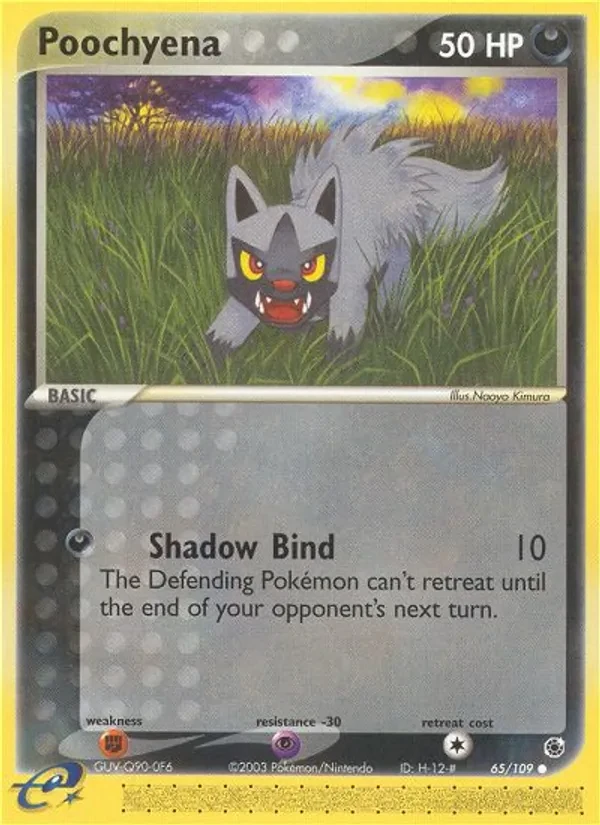Poochyena 65/109 Ruby & Sapphire Pokémon Karte