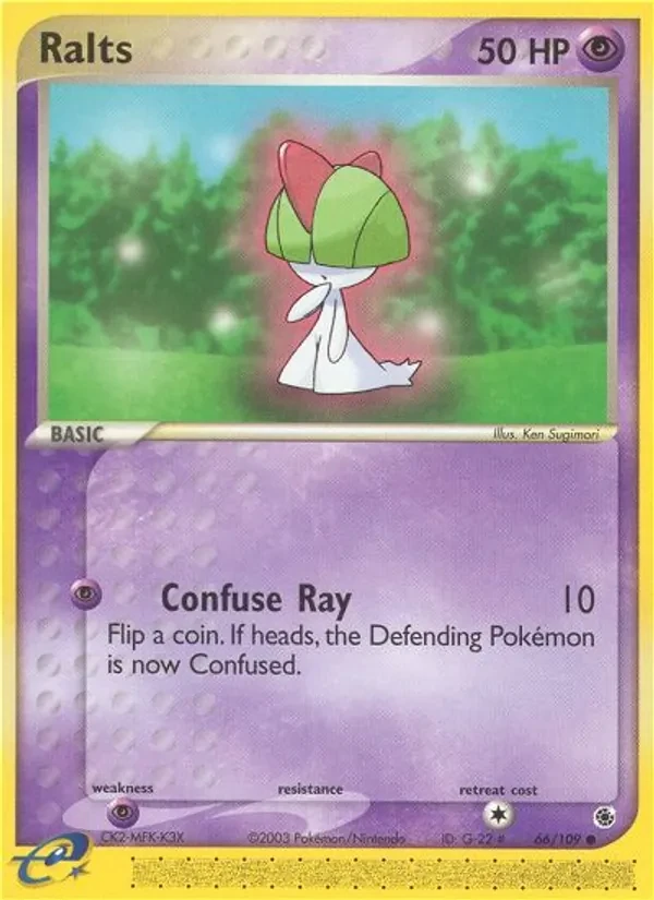 Ralts 66/109 Ruby & Sapphire Pokémon card