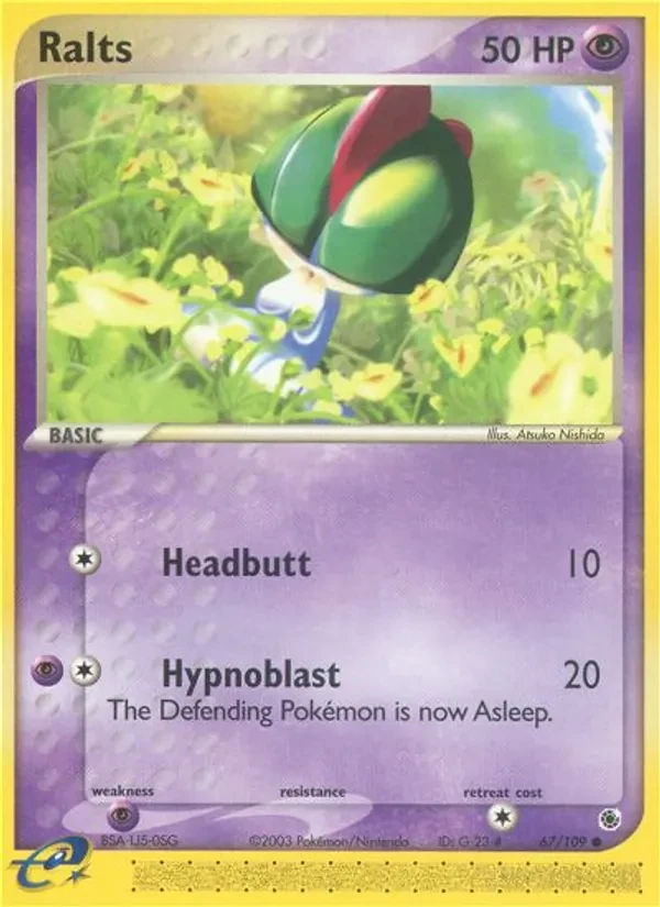 Ralts 67/109 Ruby & Sapphire Pokémon card