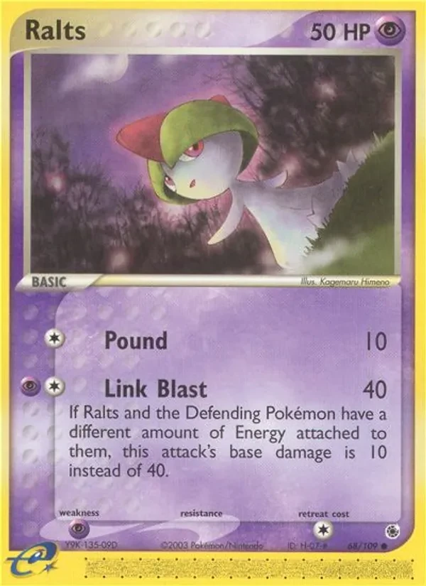 Ralts 68/109 Ruby & Sapphire Pokémon Karte