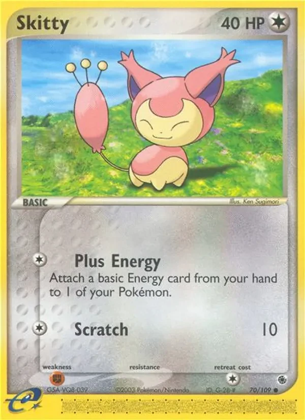 Skitty 70/109 Ruby & Sapphire Pokémon card