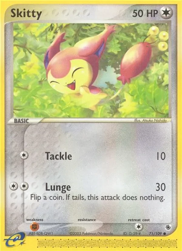 Carte Pokémon Skitty 71/109 Ruby & Sapphire