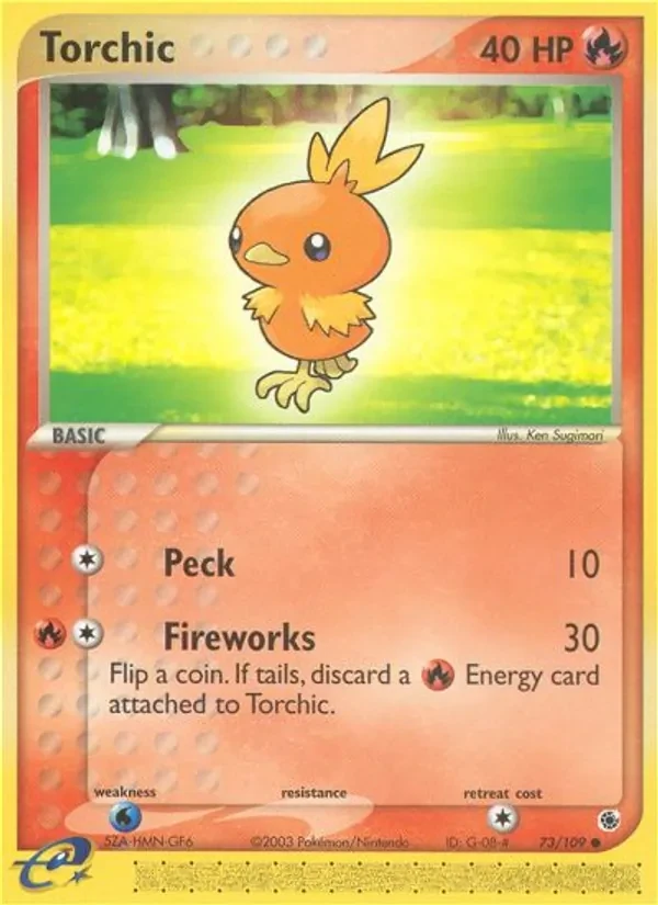 Torchic 73/109 Ruby & Sapphire Pokémon card