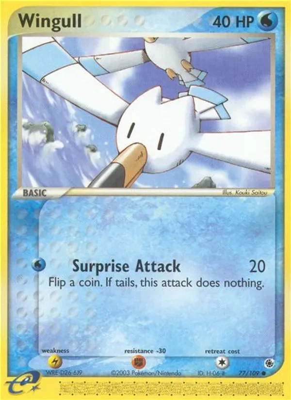 Wingull 77/109 Ruby & Sapphire Pokémon card