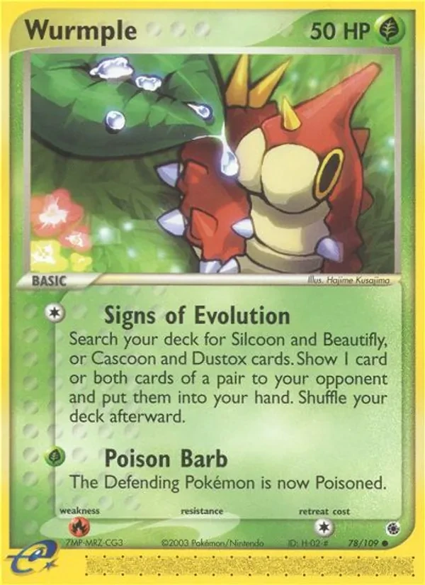 Wurmple 78/109 Ruby & Sapphire Pokémon card