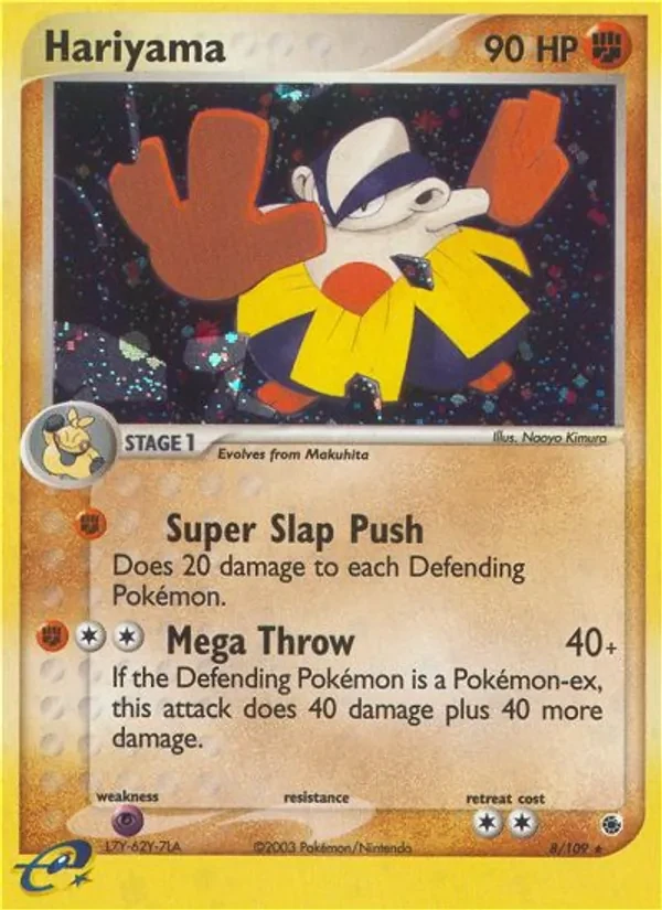 Hariyama 8/109 Ruby & Sapphire Pokémon card