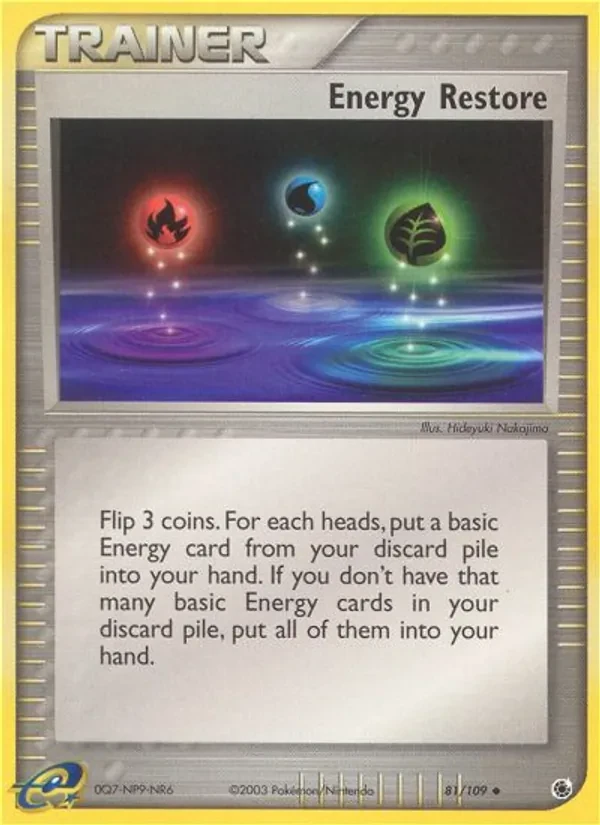 Energy Restore 81/109 Ruby & Sapphire Pokémon card