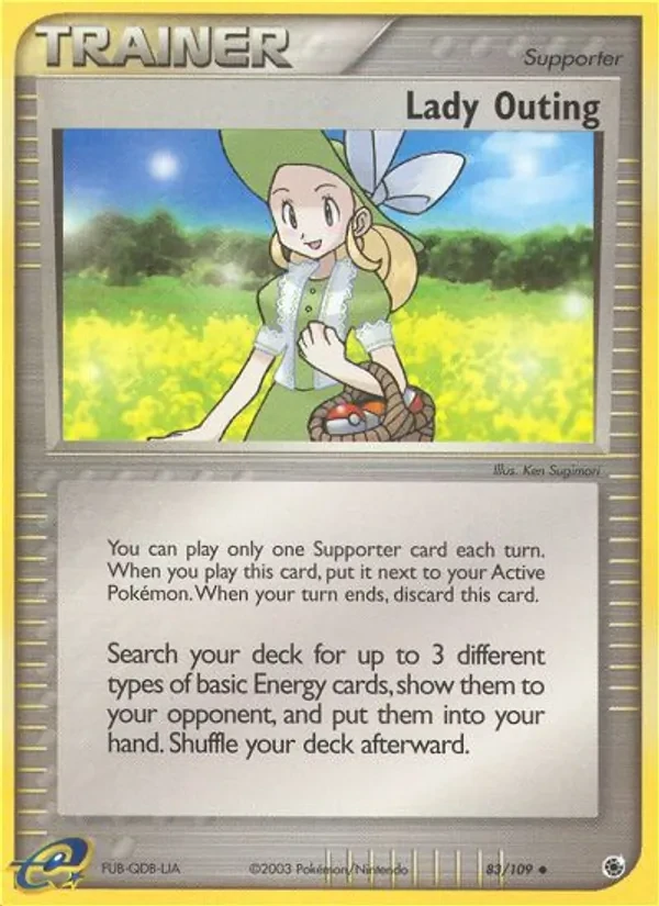 Lady Outing 83/109 Ruby & Sapphire Pokémon Karte