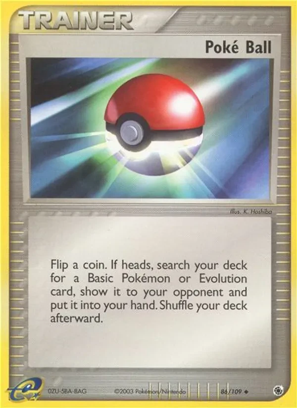 Poké Ball 86/109 Ruby & Sapphire Pokémon card