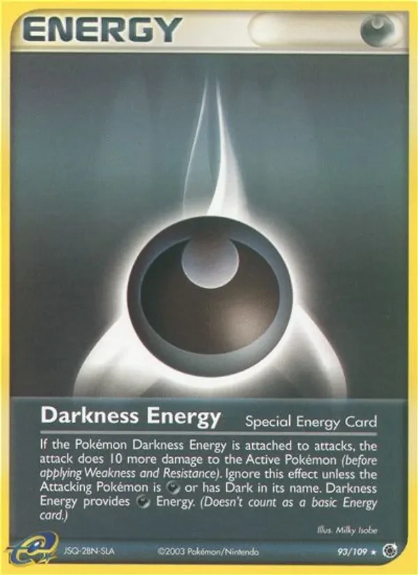 Darkness Energy 93/109 Ruby & Sapphire Pokémon card