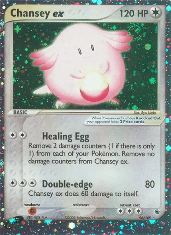 Chansey ex 96/109 Ruby & Sapphire Pokémon card