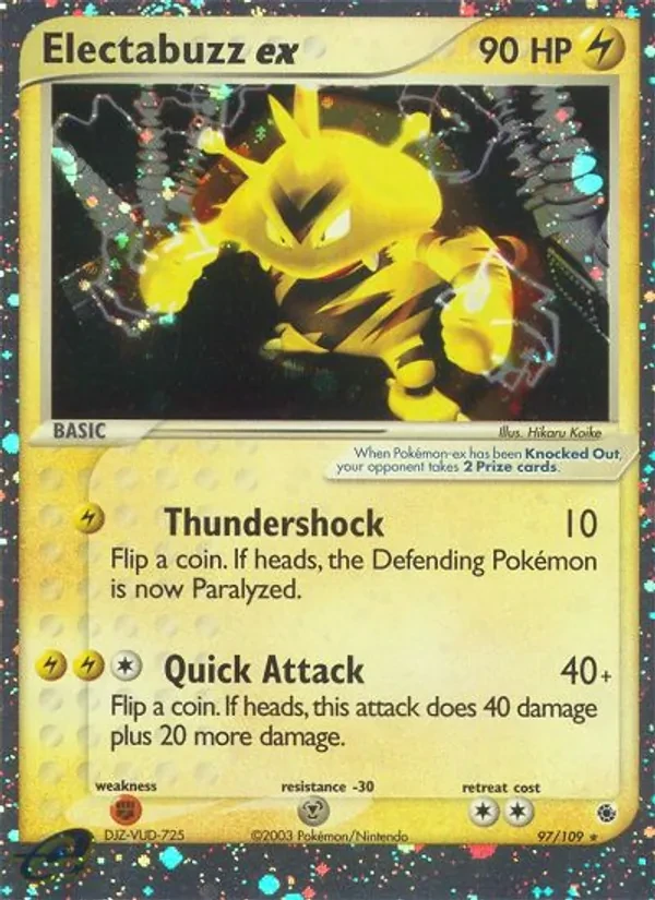 Electabuzz ex 97/109 Ruby & Sapphire Pokémon card