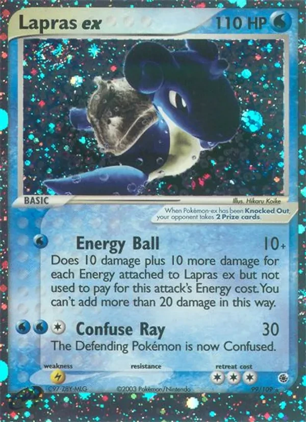 Lapras ex 99/109 Ruby & Sapphire Pokémon card