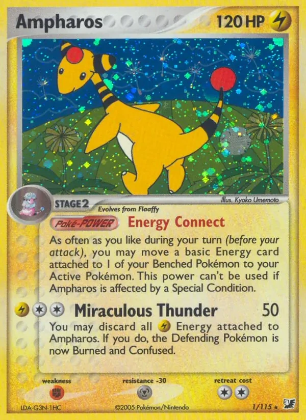 Ampharos 1/115 Unseen Forces Pokémon card