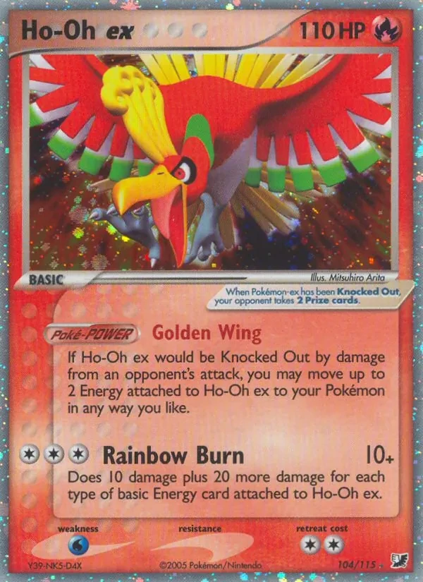 Ho-Oh ex 104/115 Unseen Forces Pokémon card