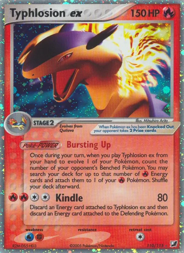 Typhlosion ex 110/115 Unseen Forces Pokémon card