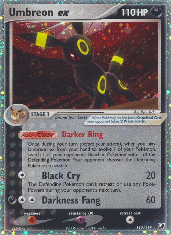 Umbreon ex 112/115 Unseen Forces Pokémon Karte