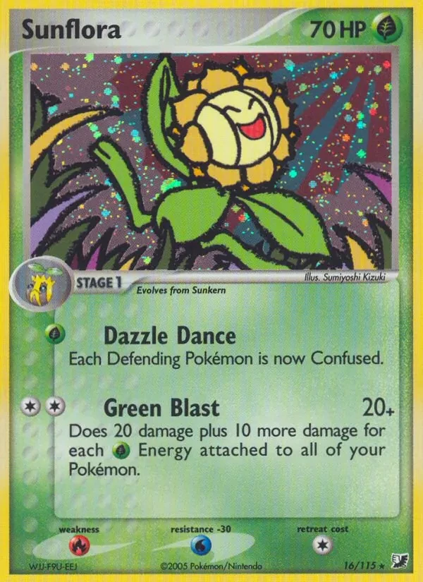 Sunflora 16/115 Unseen Forces Pokémon kaart